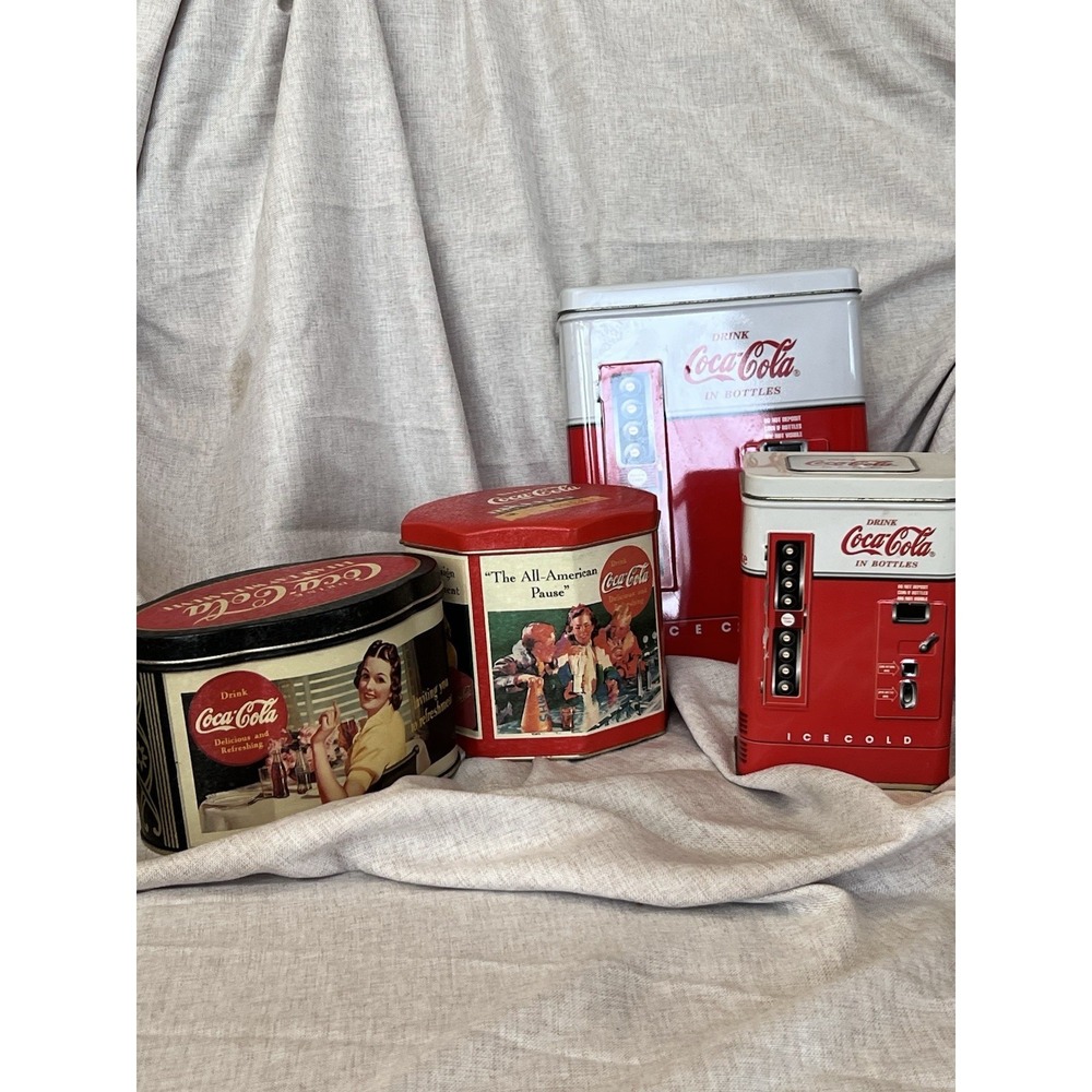 Coca-Cola Vintage‎ Collector Items Tins Bundle Of Five
